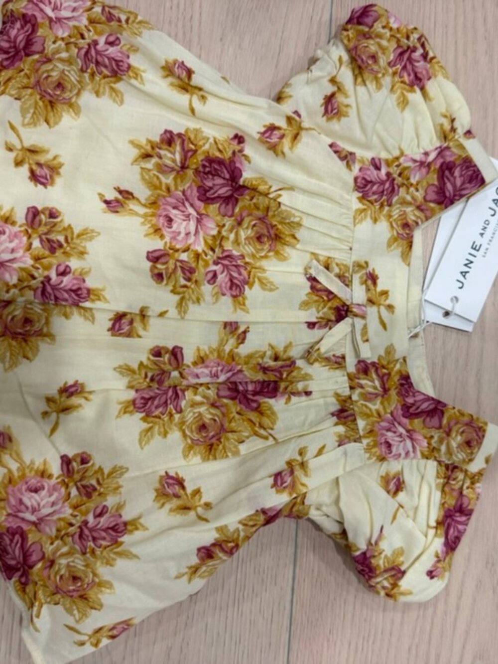 NWT Janie and Jack Floral Dress 6-12M | Yellow and Pink Flowers